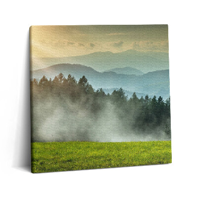 Vászonkép 60x60 Tájkép a Beszkidek hegységben