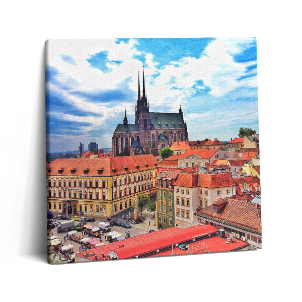 Vászonkép 60x60 Brno látképe