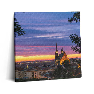 Vászonkép 60x60 Napfelkelte Brünnben