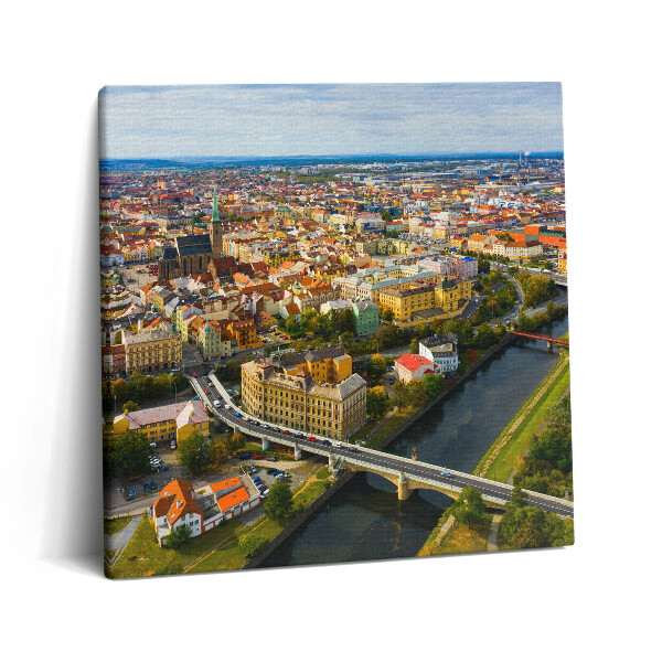 Vászonkép 60x60 Pilseni városkép