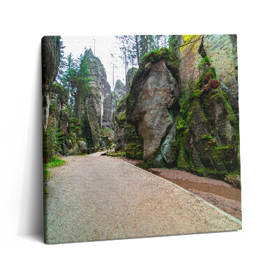 Vászonkép 60x60 Sziklaváros a Cseh Köztársaságban