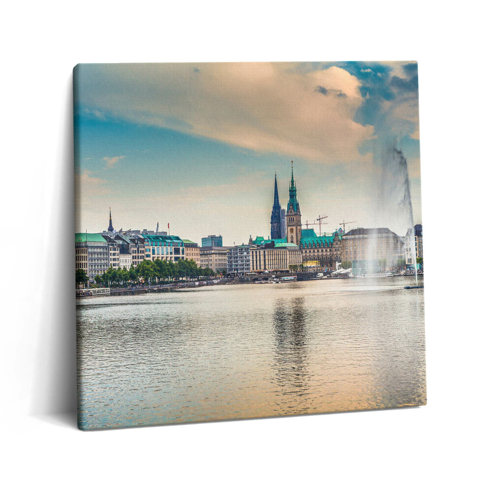 Vászonkép 60x60 Binnenalster Hamburgban