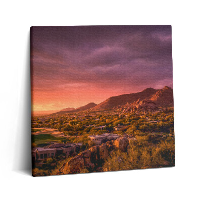 Vászonkép 60x60 Naplemente Észak-Scottsdale felett