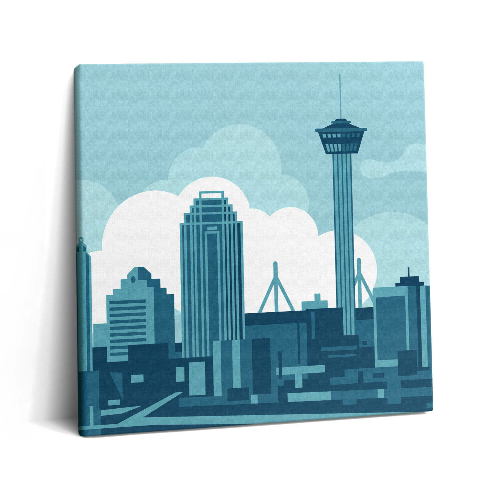 Vászonkép 60x60 San Antonio építészete az Egyesült Államokban