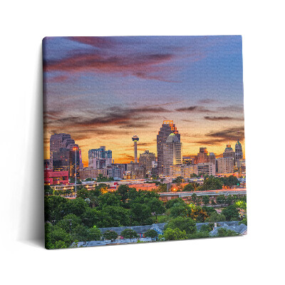 Vászonkép 60x60 San Antonio naplementében