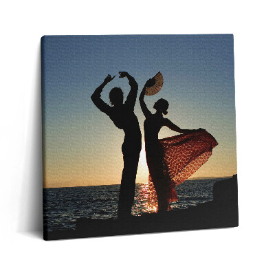 Vászonkép 60x60 Spanyol tánc a tengerparton