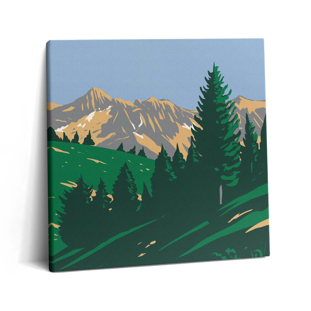 Vászonkép 60x60 Nemzeti park a francia Alpokban