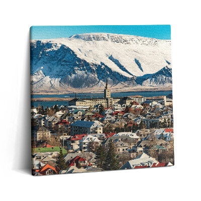 Vászonkép 60x60 Reykjavík látképe Izlandon