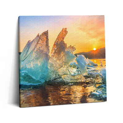 Vászonkép 60x60 Jégdarab napfelkeltekor