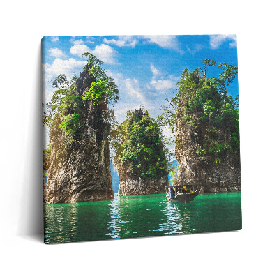 Vászonkép 60x60 A tó fáinak természete