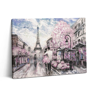 Vászonkép falra 80x60 Párizs és az Eiffel-torony