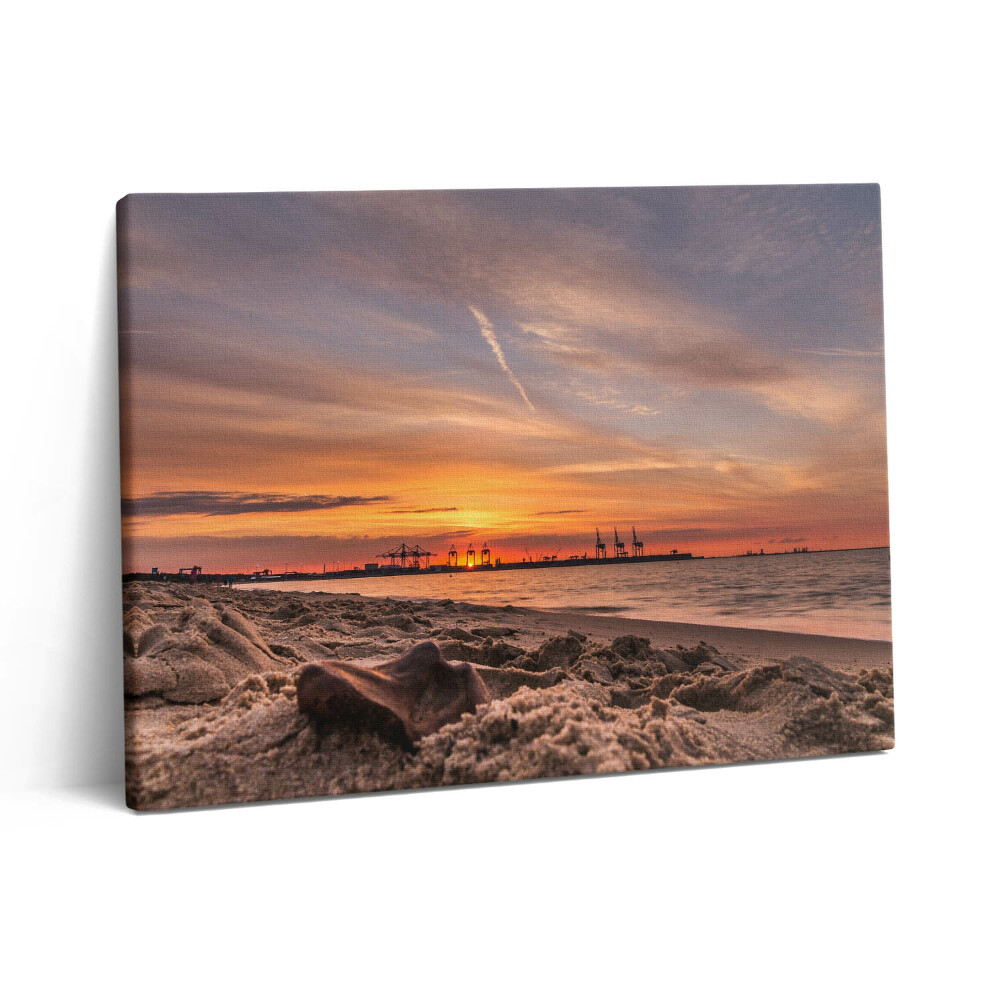 Vászonkép falra 80x60 Naplemente a tengerparton