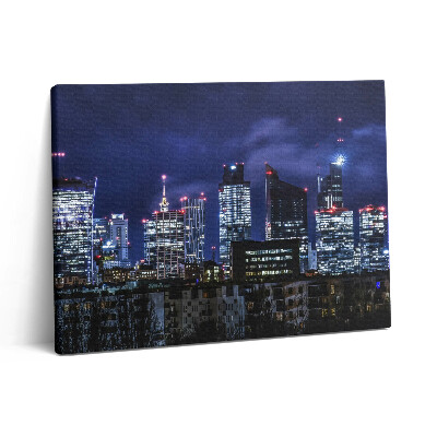 Vászonkép falra 80x60 Városi épületek éjszaka