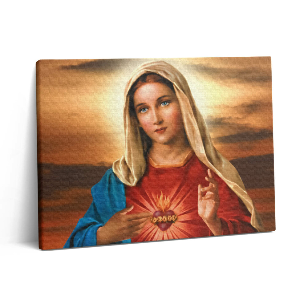 Vászonkép falra 80x60 Szűz Mária Szeplőtelen Szíve