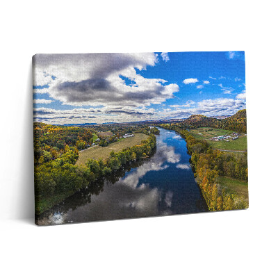 Vászonkép falra 80x60 Az ég tükörképe a folyóban