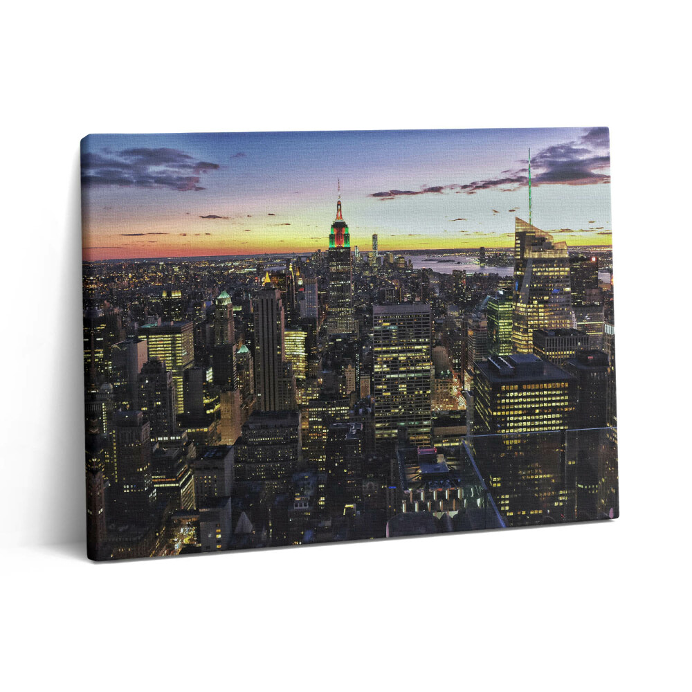 Vászonkép falra 80x60 Város naplementében