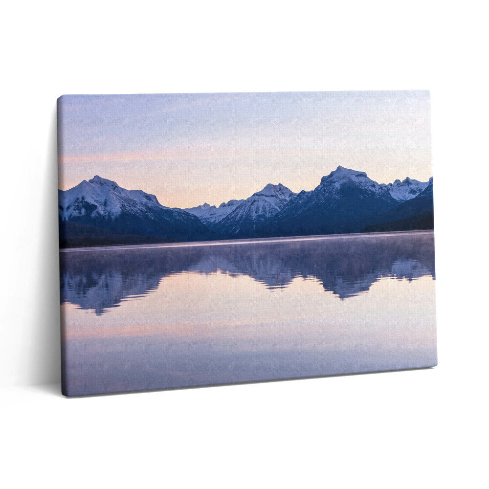 Vászonkép falra 80x60 Hegyek tükröződése a vízben