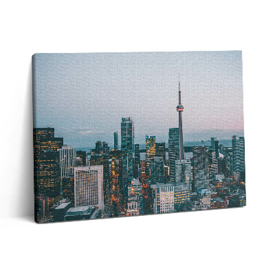 Vászonkép falra 80x60 Városi panoráma este