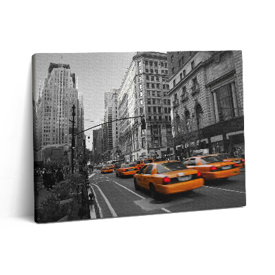 Vászonkép falra 80x60 Taxiforgalom egy manhattani sugárúton