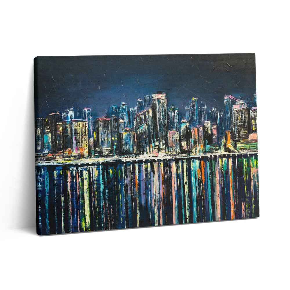 Vászonkép falra 80x60 Virágok földje - fantázia egy tengerparti városról