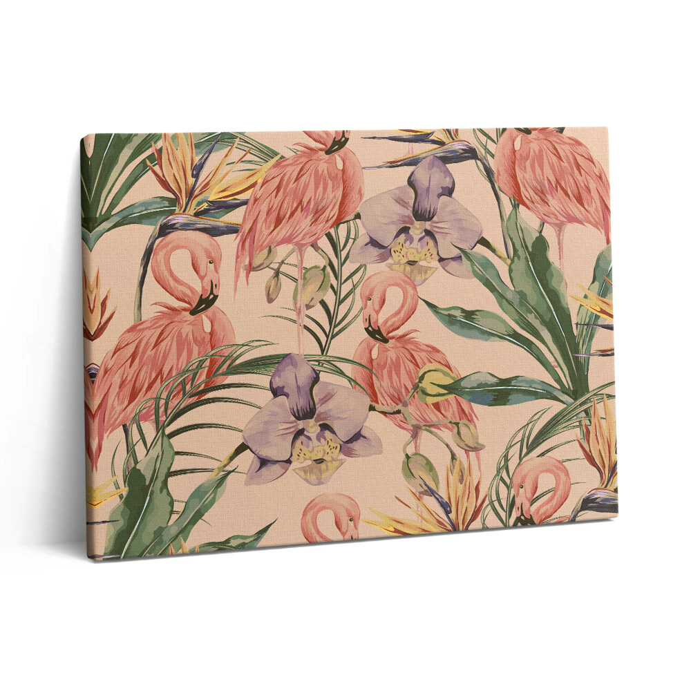 Vászonkép falra 80x60 Trópusi virágok boho stílusban