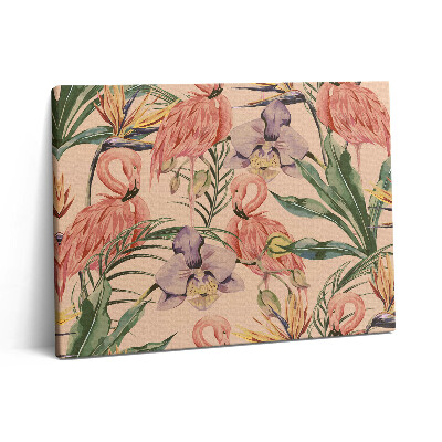 Vászonkép falra 80x60 Trópusi virágok boho stílusban
