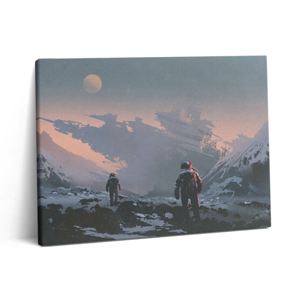 Vászonkép falra 80x60 Űrhajósok és a Tejút