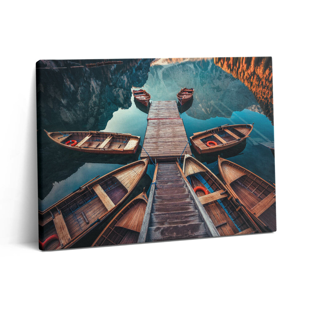 Vászonkép falra 80x60 Pier és Pragser Wildsee