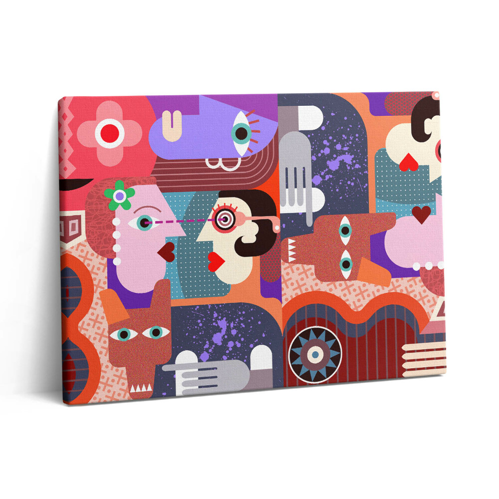 Vászonkép falra 80x60 Absztrakt arcok