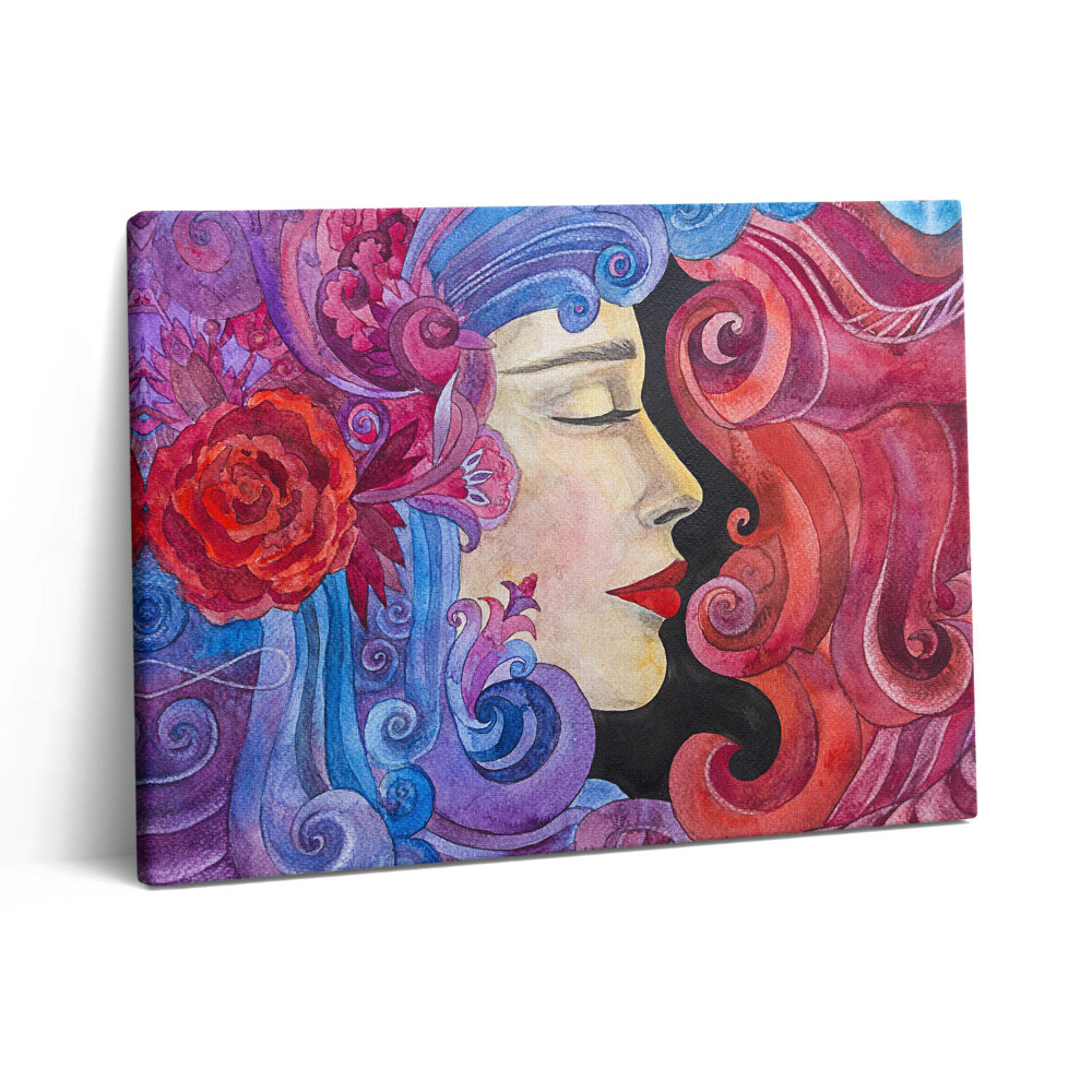 Vászonkép falra 80x60 Művészet - festett nő