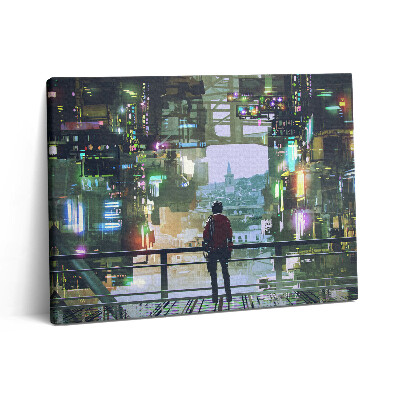 Vászonkép falra 80x60 Cyberpunk város