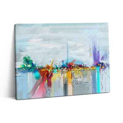 Vászonkép falra 80x60 Absztrakt olajos tájkép