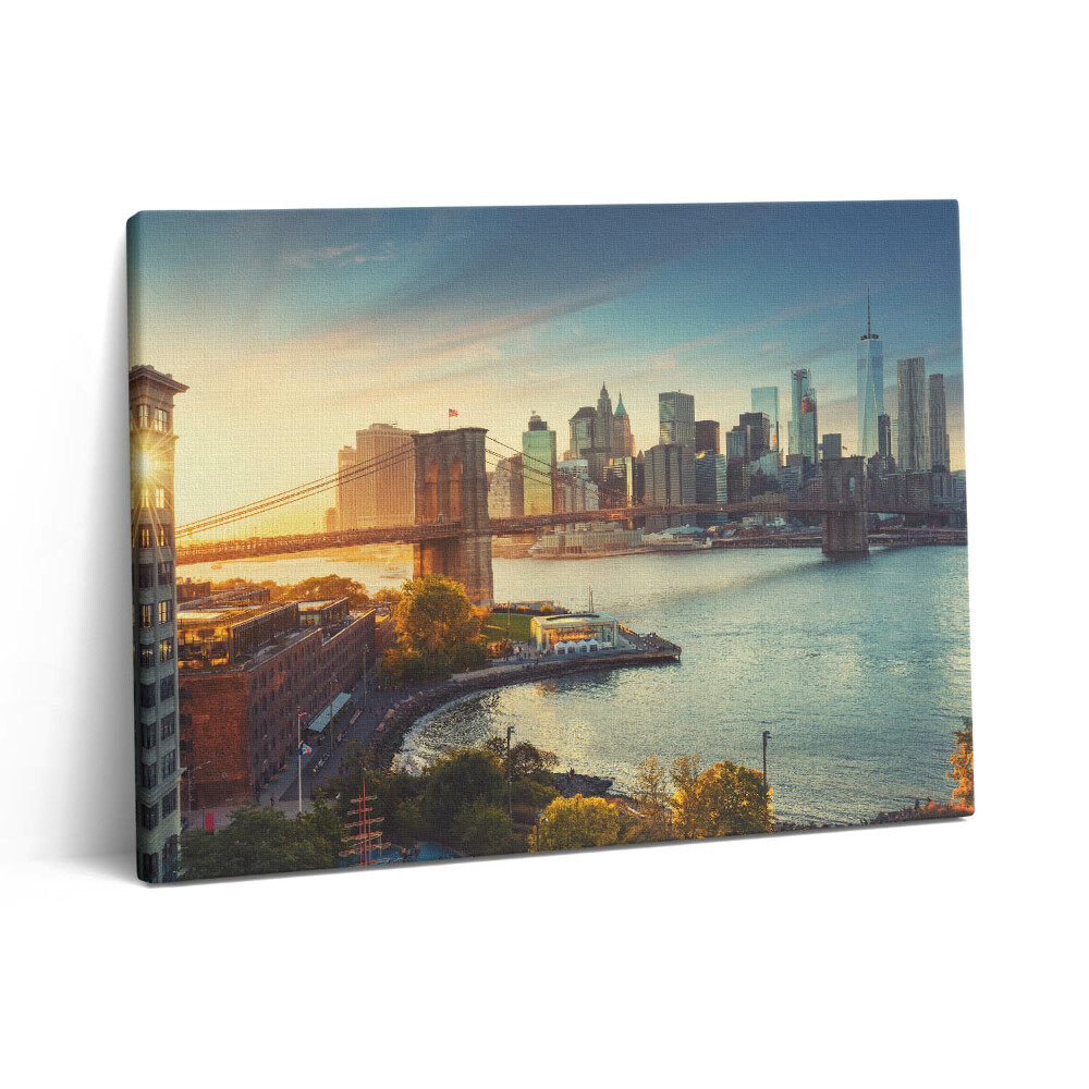 Vászonkép falra 80x60 Brooklyn híd Manhattanben New York