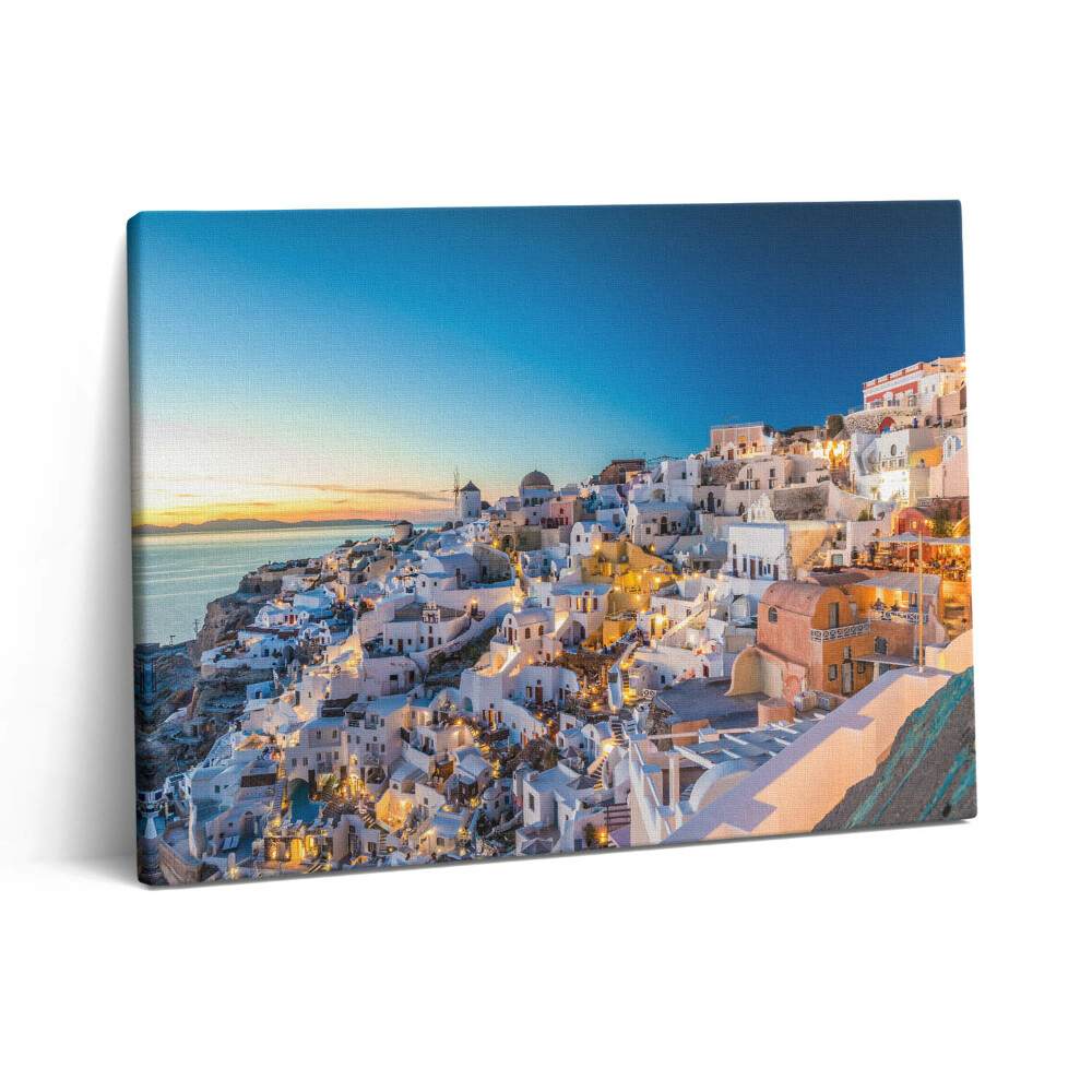 Vászonkép falra 80x60 Naplemente Szantorini
