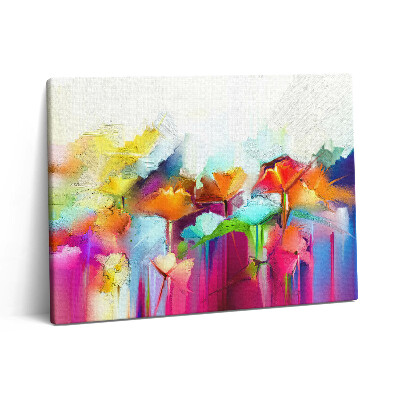 Vászonkép falra 80x60 Absztrakt festmény virágokról