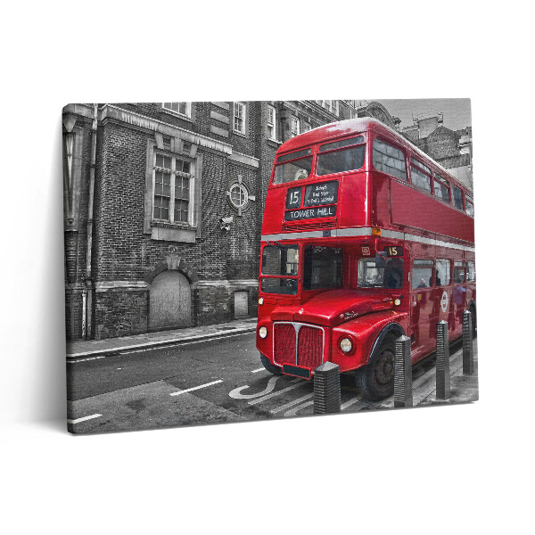 Vászonkép falra 80x60 Piros emeletes busz