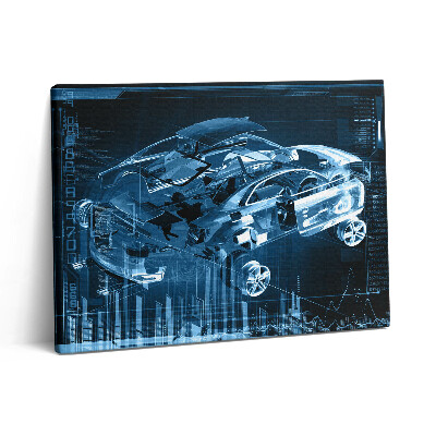 Vászonkép falra 80x60 Egy szétszerelt autó illusztrációja