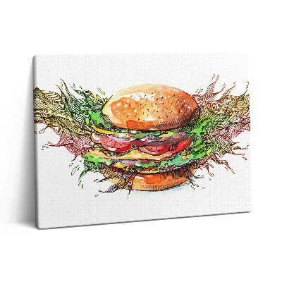 Vászonkép falra 80x60 XXL sajtburger