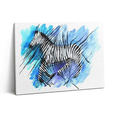 Vászonkép falra 80x60 Festett zebra