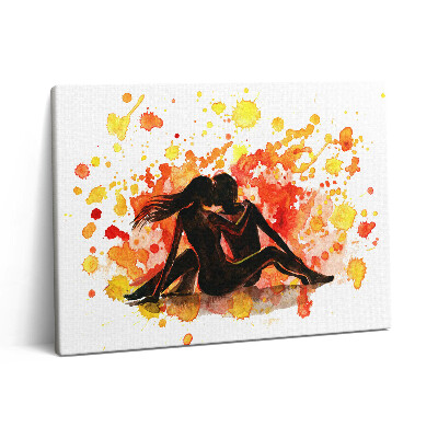 Vászonkép falra 80x60 Szerelmes pár szerelemben