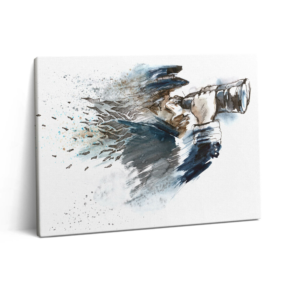 Vászonkép falra 80x60 Hajókapitány távcsővel