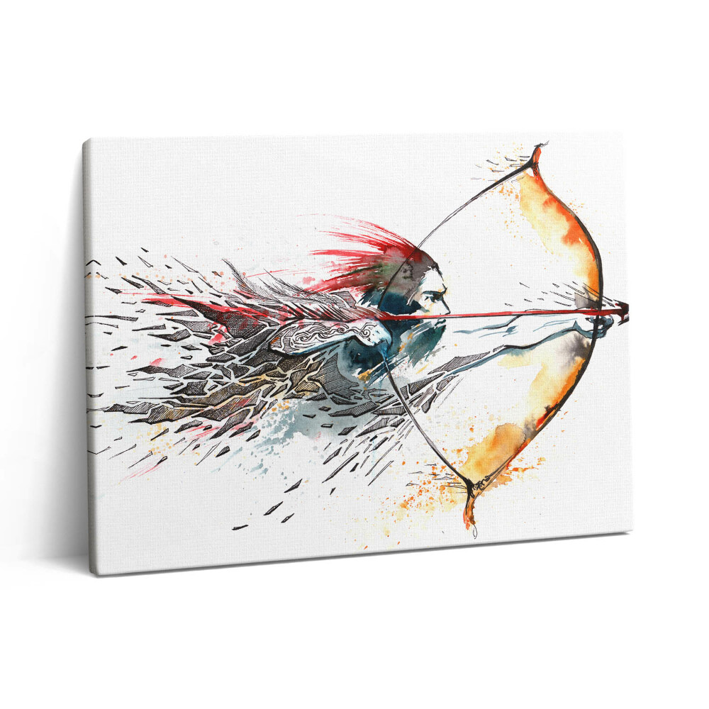 Vászonkép falra 80x60 Harcos vadászat közben