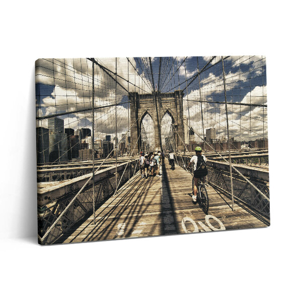Vászonkép falra 80x60 A New York-i Brooklyn híd látképe