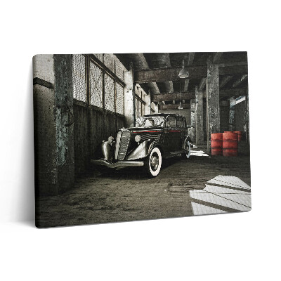 Vászonkép falra 80x60 Klasszikus autó egy régi gyárban