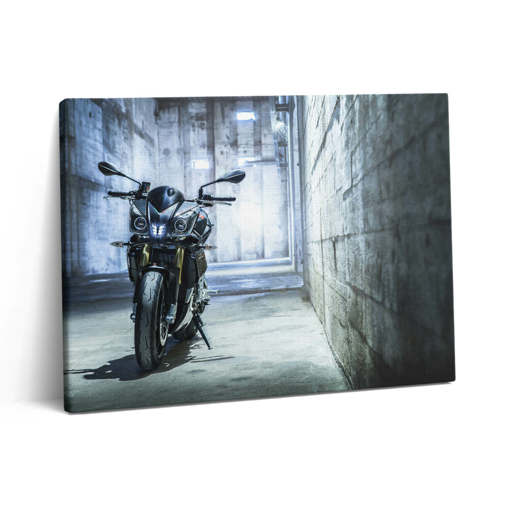 Vászonkép falra 80x60 Motorkerékpár betonozott városi sávban