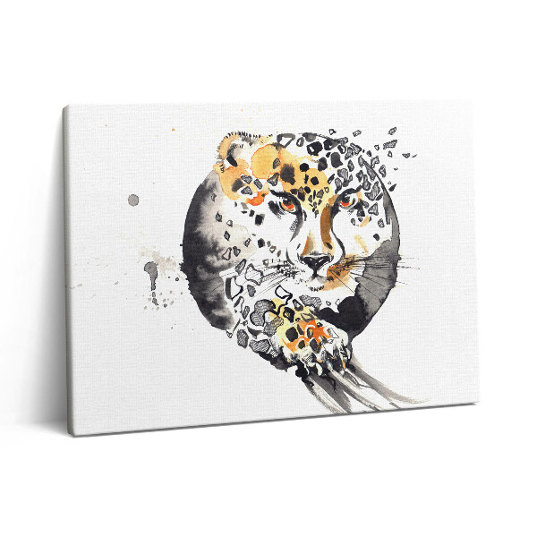 Vászonkép falra 80x60 Gepárd körben - absztrakt