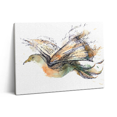 Vászonkép falra 80x60 Könyv madár