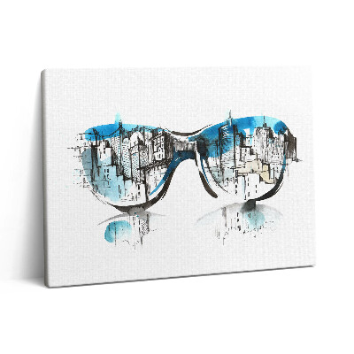 Vászonkép falra 80x60 A város szemüvegben