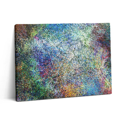 Vászonkép falra 80x60 Színes vonalak kifejező absztrakciója