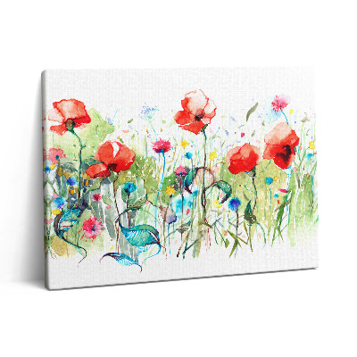 Vászonkép falra 80x60 Pipacsok egy réten